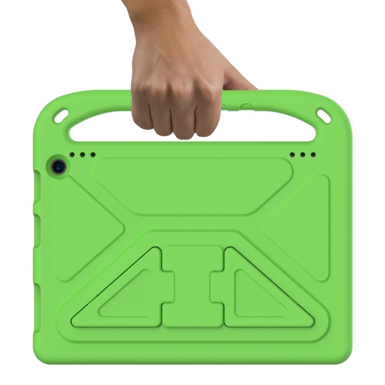 For Amazon Fire HD 10 2021 Handle Portable EVA Shockproof Anti Falling Protective Case with Triangle Holder(Green) - Amazon by buy2fix | Online Shopping UK | buy2fix