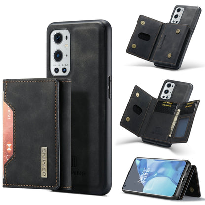 For OnePlus 9 Pro DG.MING M2 Series 3-Fold Multi Card Bag Back Cover Shockproof Case with Wallet & Holder Function(Black) - OnePlus Cases by DG.MING | Online Shopping UK | buy2fix