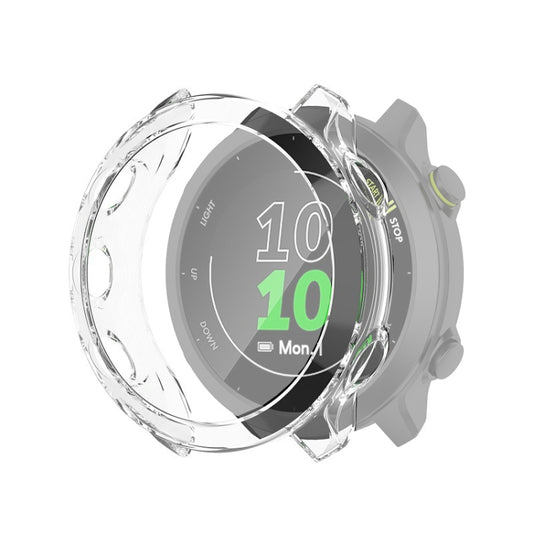 For Garmin Forerunner 158 / 55 Half Coverage Hollowed TPU Protective Case(Transparent White) - Smart Wear by buy2fix | Online Shopping UK | buy2fix