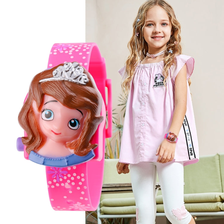 SKMEI 1752 Three-dimensional Cartoon Princess LED Digital Display Electronic Watch for Children(Rose Red) - LED Digital Watches by SKMEI | Online Shopping UK | buy2fix