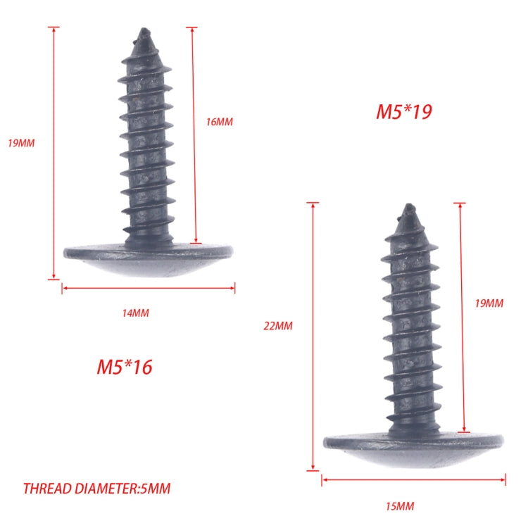 A5478 100 PCS M5x16+M5x19 Mudguard Screws with Clip Nut / Wrench N90775001 N90648702 for Audi - In Car by buy2fix | Online Shopping UK | buy2fix