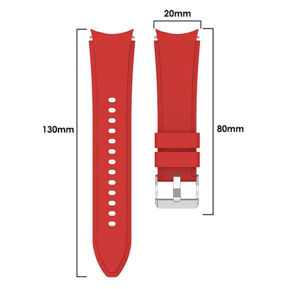 For Samsung Galaxy Watch4 Classic 42mm Silicone Watch Band(Red) - Smart Wear by buy2fix | Online Shopping UK | buy2fix