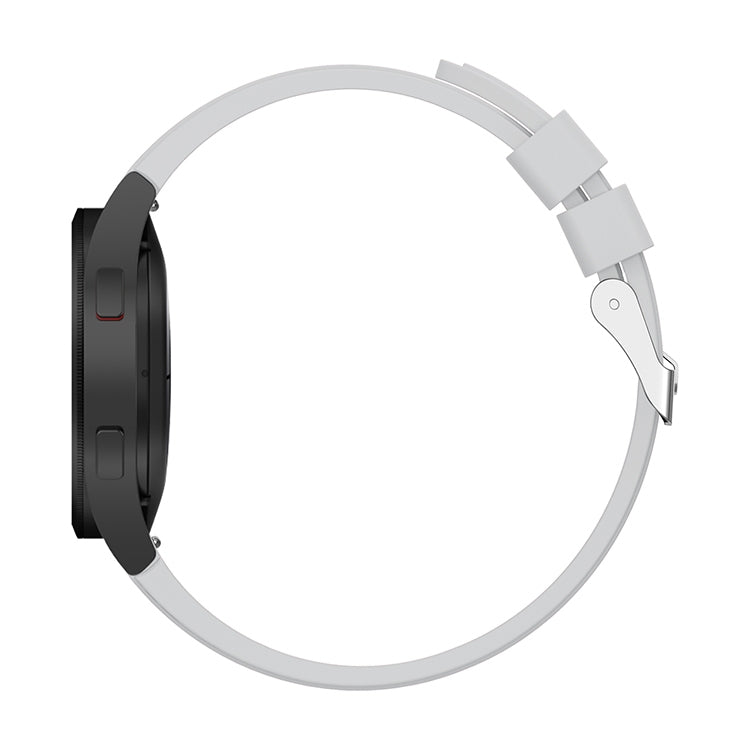 For Samsung Galaxy Watch4 Classic 46mm Silicone Watch Band(Light Grey) - Smart Wear by buy2fix | Online Shopping UK | buy2fix