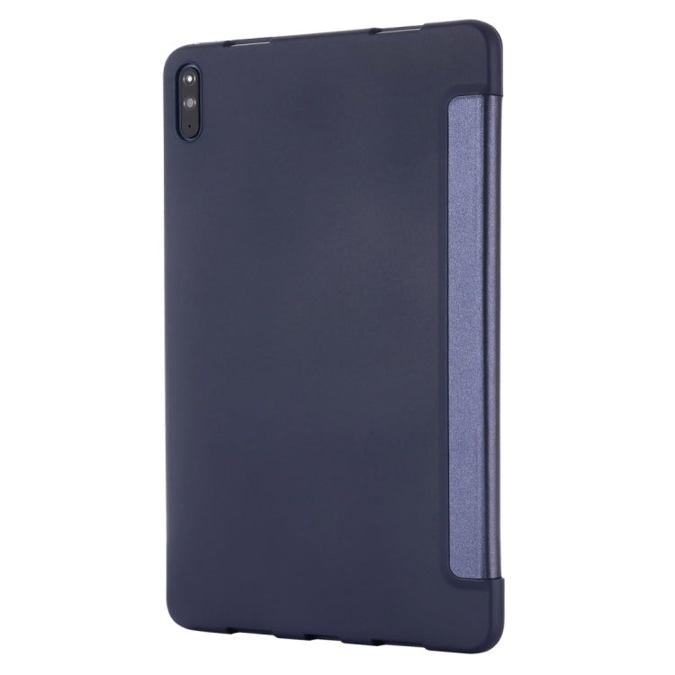 For Huawei MatePad 11 (2021) GEBEI Shockproof Horizontal Flip Leather Case with Three-folding Holder(Blue) - Huawei by GEBEI | Online Shopping UK | buy2fix