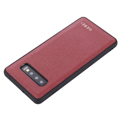 For Galaxy S10+ GEBEI Full-coverage Shockproof Leather Protective Case(Red) - Galaxy Phone Cases by GEBEI | Online Shopping UK | buy2fix