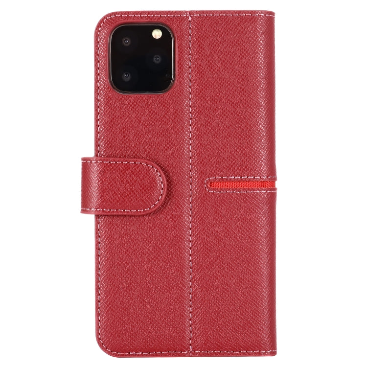 For iPhone 11 GEBEI Top-grain Leather Horizontal Flip Protective Case with Holder & Card Slots & Wallet & Photo Frame(Red Wine) - iPhone 11 Cases by GEBEI | Online Shopping UK | buy2fix