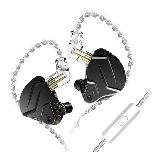 KZ ZSN Pro X Ring Iron Hybrid Drive Metal In-ear Wired Earphone, Mic Version(Black) - In Ear Wired Earphone by KZ | Online Shopping UK | buy2fix