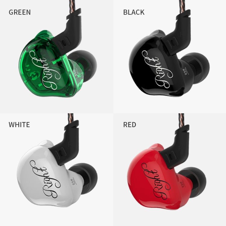 KZ ZSR 6-unit Ring Iron In-ear Wired Earphone, Mic Version(Green) - In Ear Wired Earphone by KZ | Online Shopping UK | buy2fix