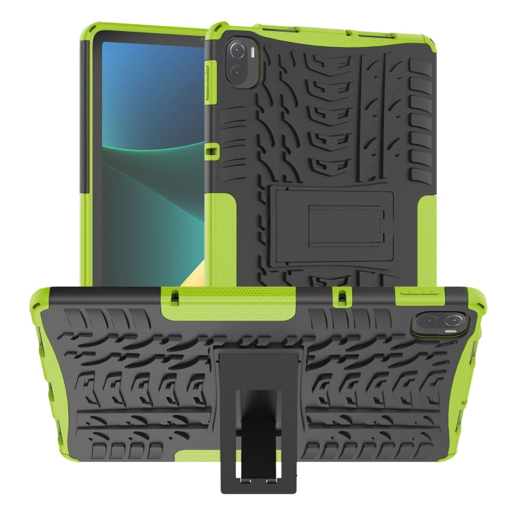 Tire Texture TPU + PC Shockproof Case with Holder For Xiaomi Pad 5 / 5 Pro(Green) - Xiaomi Accessories by buy2fix | Online Shopping UK | buy2fix