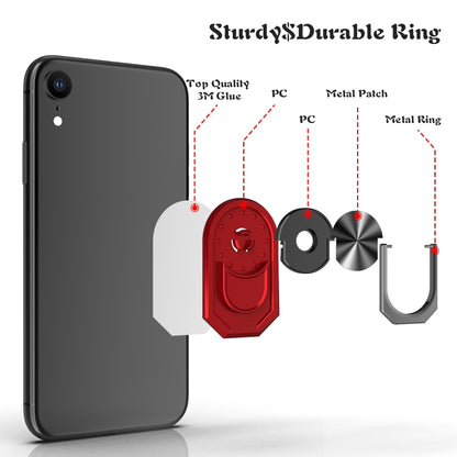 Universal Sticky 360-degree Rotatable Magnetic Ring Holder(Red) - Ring Holder by buy2fix | Online Shopping UK | buy2fix