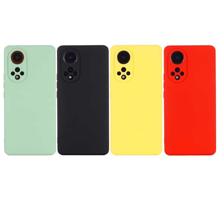 For Huawei Nova 9 Solid Color Liquid Silicone Dropproof Full Coverage Protective Case(Green) - Mobile Accessories by buy2fix | Online Shopping UK | buy2fix