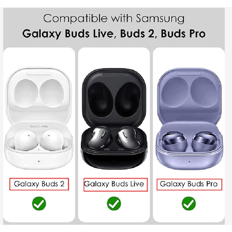 For Samsung Galaxy Buds Live / Buds 2 / Buds Pro / Buds 2 Pro Shockproof Carbon Fiber Luggage Earphone Protective Case with Hook(Grey) - Samsung Earphone Case by buy2fix | Online Shopping UK | buy2fix