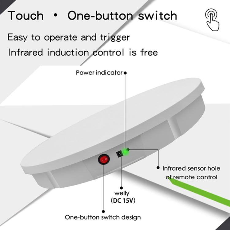 52cm Remote Control Electric Rotating Turntable Display Stand Video Shooting Props Turntable, Charging Power, Power Plug:AU Plug(Black) - Camera Accessories by buy2fix | Online Shopping UK | buy2fix