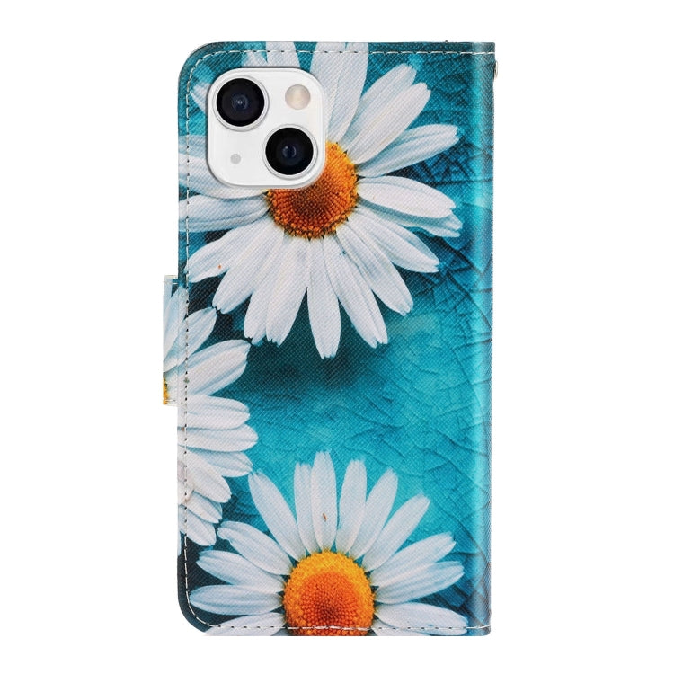 For iPhone 13 3D Colored Drawing Horizontal Flip Leather Phone Case(Chrysanthemum) - Apple Accessories by buy2fix | Online Shopping UK | buy2fix