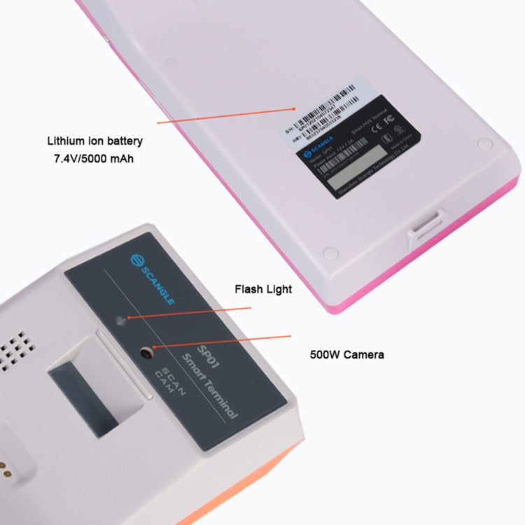SGT-SP01 5.5 inch HD Screen Handheld POS Receipt Printer, Basic Version, US Plug(Orange) - Consumer Electronics by buy2fix | Online Shopping UK | buy2fix