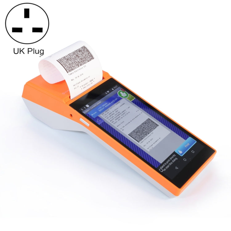 SGT-SP01 5.5 inch HD Screen Handheld POS Receipt Printer, Suit Version, UK Plug(Orange) - Consumer Electronics by buy2fix | Online Shopping UK | buy2fix