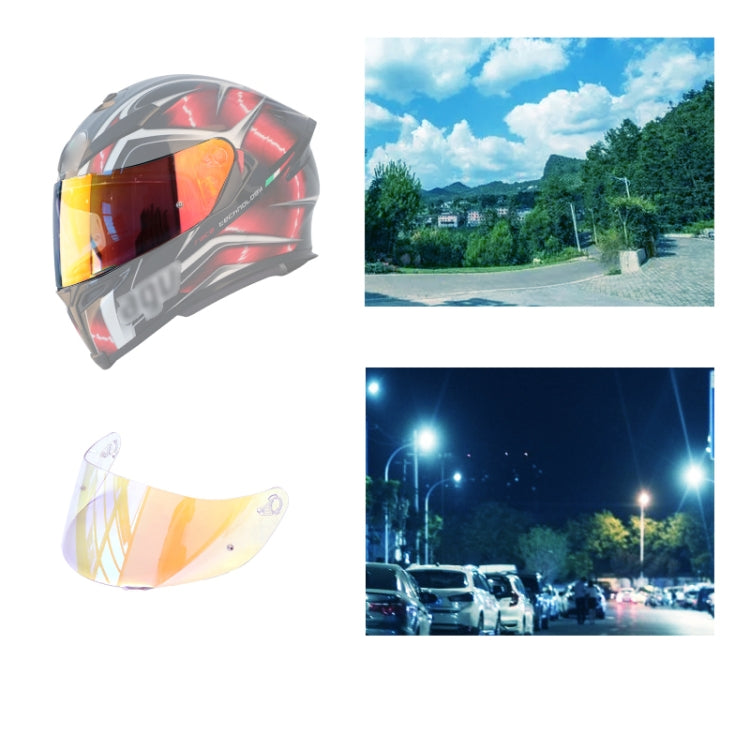 Motorcycle Helmet Visor Anti-UV Wind Shield Lens For AGV K1 / K3SV / K5(Aurora Red) - In Car by buy2fix | Online Shopping UK | buy2fix