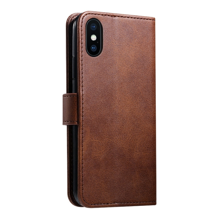 For iPhone XS Max GUSSIM Magnetic Horizontal Flip Leather Case with Holder & Card Slots & & Wallet(Brown) - More iPhone Cases by GUSSIM | Online Shopping UK | buy2fix