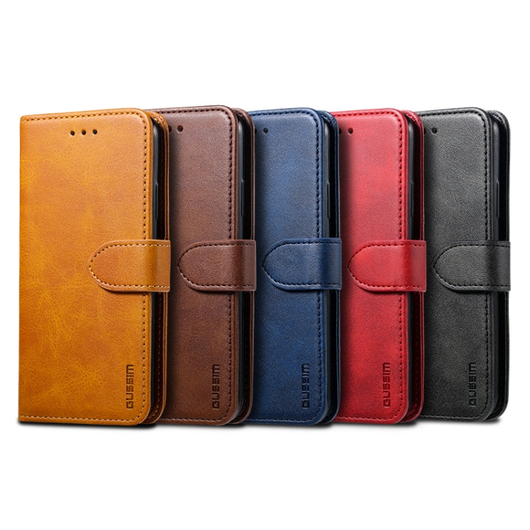 For iPhone XS Max GUSSIM Magnetic Horizontal Flip Leather Case with Holder & Card Slots & & Wallet(Brown) - More iPhone Cases by GUSSIM | Online Shopping UK | buy2fix