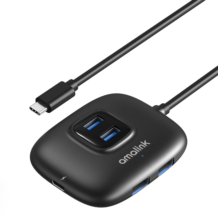 amalink UC310 Type-C / USB-C to 4 Ports USB Multi-function HUB(Black) - USB HUB by amalink | Online Shopping UK | buy2fix