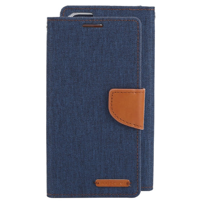 For Samsung Galaxy S22+ 5G GOOSPERY CANVAS DIARY Canvas Texture Leather Phone Case(Dark Blue) - Galaxy S22+ 5G Cases by GOOSPERY | Online Shopping UK | buy2fix