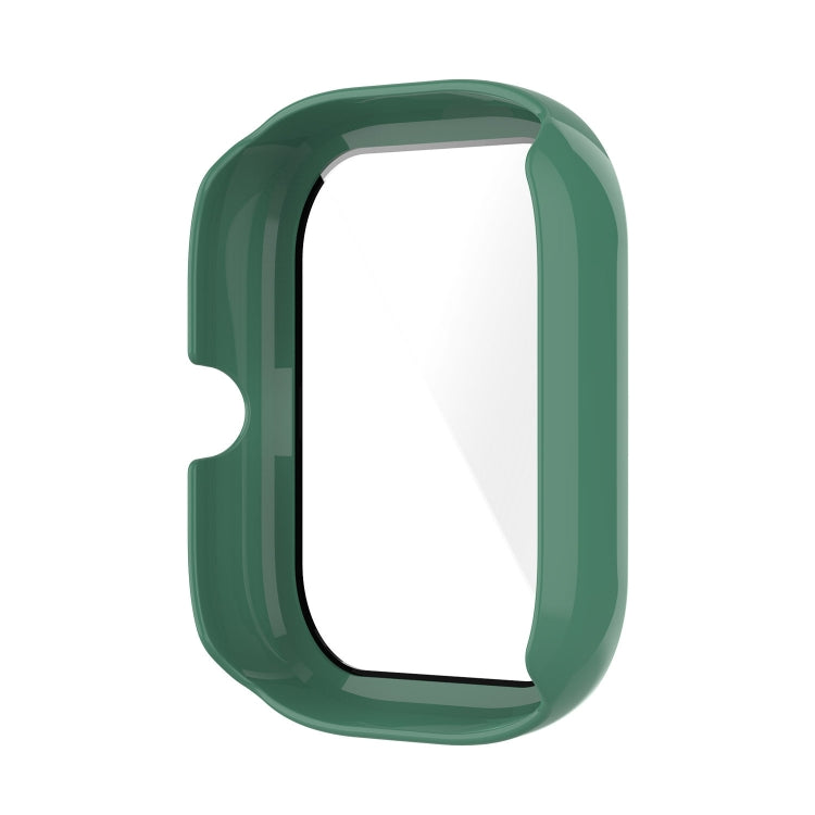 For Amazfit GTS 2 mini PC + Tempered Glass Watch Protective Case(Pine Needle Green) - Watch Cases by buy2fix | Online Shopping UK | buy2fix