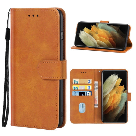 Leather Phone Case For Samsung Galaxy S21 Ultra 5G(Brown) - Galaxy S21 Ultra 5G Cases by buy2fix | Online Shopping UK | buy2fix