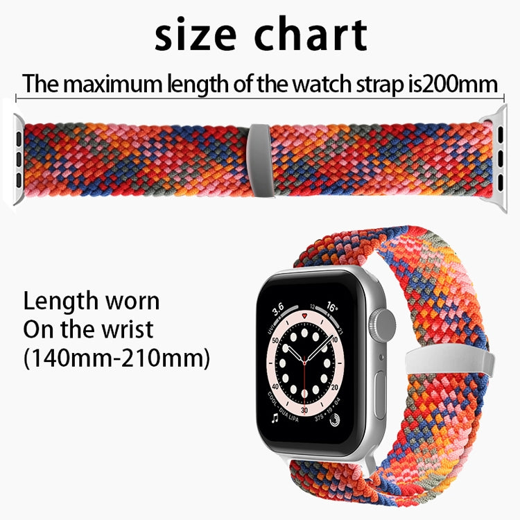 Nylon Braid Watch Band For Apple Watch Ultra 49mm&Watch Ultra 2 49mm / Series 9&8&7 45mm / SE 3&SE 2&6&SE&5&4 44mm / 3&2&1 42mm(Dark Olive Green) - Watch Bands by buy2fix | Online Shopping UK | buy2fix