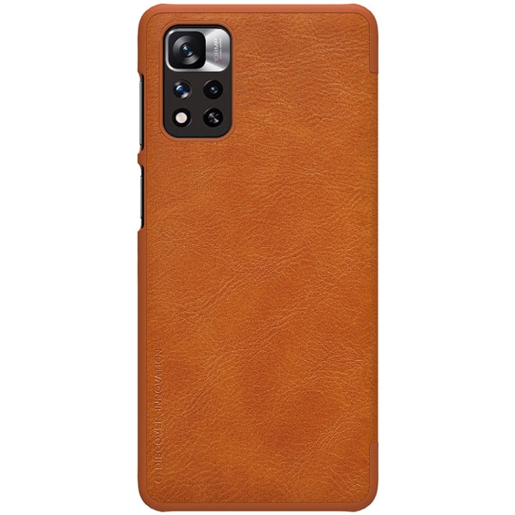 For Xiaomi Redmi Note 11 Pro China / 11 Pro+ Global / Mi 11i / 11i  5G NILLKIN QIN Series Crazy Horse Texture Leather Case(Brown) - Xiaomi Cases by NILLKIN | Online Shopping UK | buy2fix