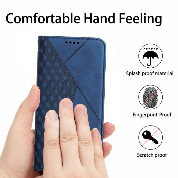 For Motorola Edge 20 Skin Feel Magnetic Leather Phone Case(Blue) - Motorola Cases by buy2fix | Online Shopping UK | buy2fix