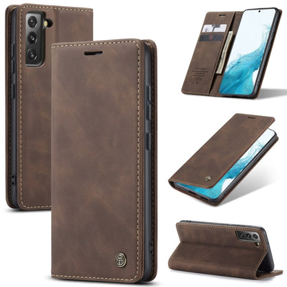For Samsung Galaxy S22 CaseMe 013 Multifunctional Horizontal Flip Leather Phone Case(Coffee) - Galaxy S22 5G Cases by CaseMe | Online Shopping UK | buy2fix