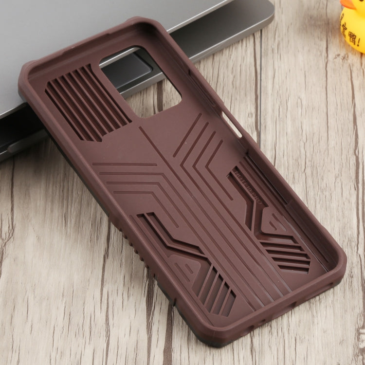 For Infinix Note 10 Pro Armor Warrior Shockproof PC + TPU Phone Case(Brown) - Infinix Cases by buy2fix | Online Shopping UK | buy2fix