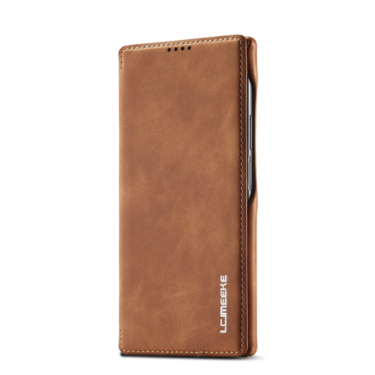 For Samsung Galaxy S22 Ultra 5G LC.IMEEKE Hon Ancient Series Horizontal Flip Leather Phone Case(Brown) - Samsung Accessories by LC.IMEEKE | Online Shopping UK | buy2fix