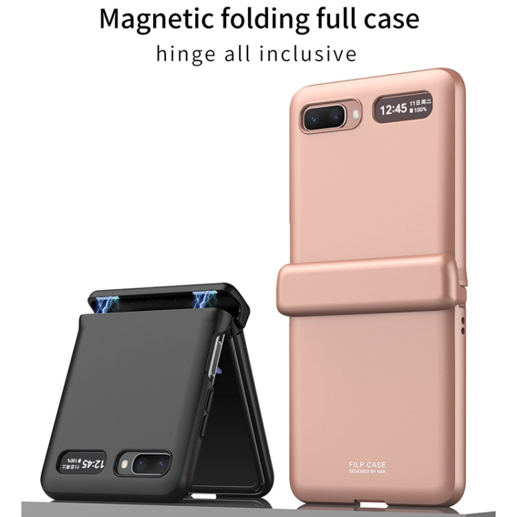 For Samsung Galaxy Z Flip 5G GKK Magnetic Full Coverage Phone Flip Case(Rose Gold) - Galaxy Phone Cases by GKK | Online Shopping UK | buy2fix