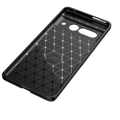 For Google Pixel 7 Pro Carbon Fiber Texture Shockproof TPU Phone Case(Black) - Mobile Accessories by buy2fix | Online Shopping UK | buy2fix