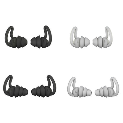 iMeBoBo A1 Shark Fin Version Nano Silicone Sleeping Noise Reduction Earplugs, Style:Three Layer(Grey) - Apple Accessories by buy2fix | Online Shopping UK | buy2fix