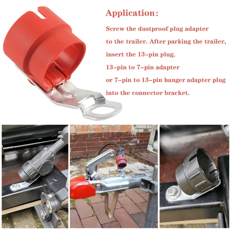 A6950-02 Trailer Plug Holder Connector Retainer(Red) - In Car by buy2fix | Online Shopping UK | buy2fix