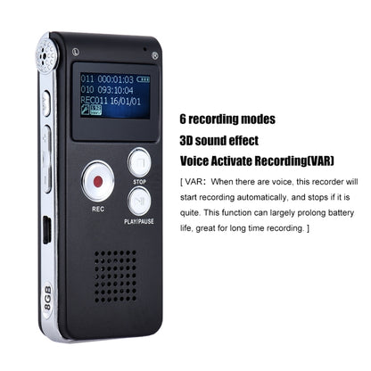 SK-012 4GB USB Dictaphone Digital Audio Voice Recorder with WAV MP3 Player VAR Function(Grey) - Consumer Electronics by buy2fix | Online Shopping UK | buy2fix