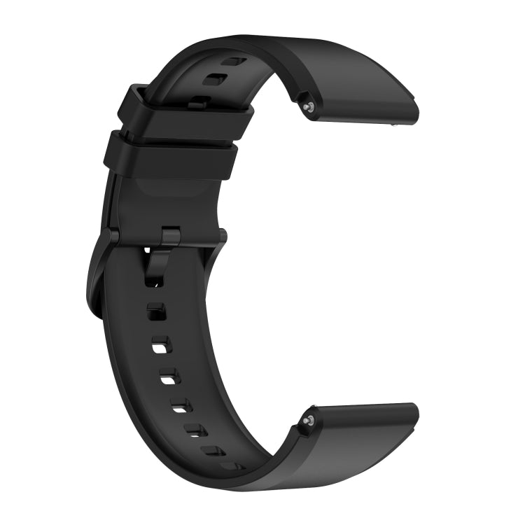 For Xiaomi Watch S1 22mm Protruding Head Glossy Silicone Watch Band(Black) - Watch Bands by buy2fix | Online Shopping UK | buy2fix