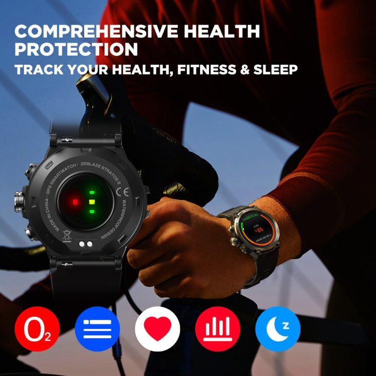 Zeblaze Stratos 2 1.3 inch AMOLED Screen Smart Watch, Support Sleep Monitoring / Heart Rate Monitoring(Blue) - Smart Wear by Zeblaze | Online Shopping UK | buy2fix