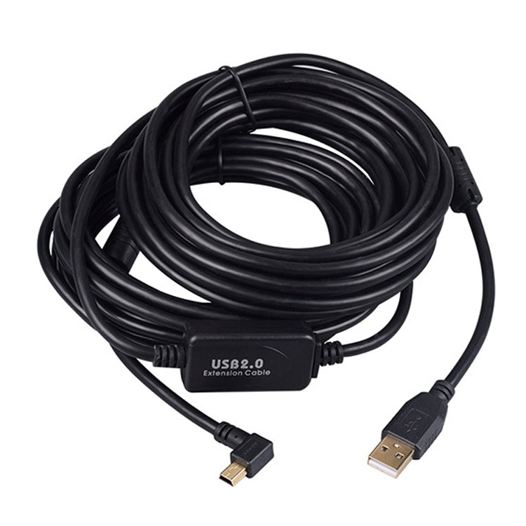 10m Elbow Mini 5 Pin to USB 2.0 Camera Extension Data Cable - Camera Accessories by buy2fix | Online Shopping UK | buy2fix