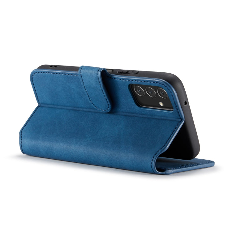 For Samsung Galaxy A13 4G DG.MING Retro Oil Edge Flip Leather Phone Case(Blue) - Samsung Accessories by DG.MING | Online Shopping UK | buy2fix