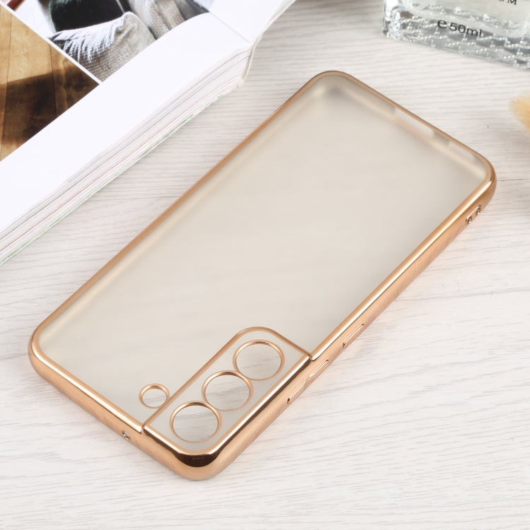 For Samsung Galaxy S22 5G SULADA Electroplating Shockproof Ultra-thin Matte TPU Phone Case(Gold) - Galaxy S22 5G Cases by SULADA | Online Shopping UK | buy2fix