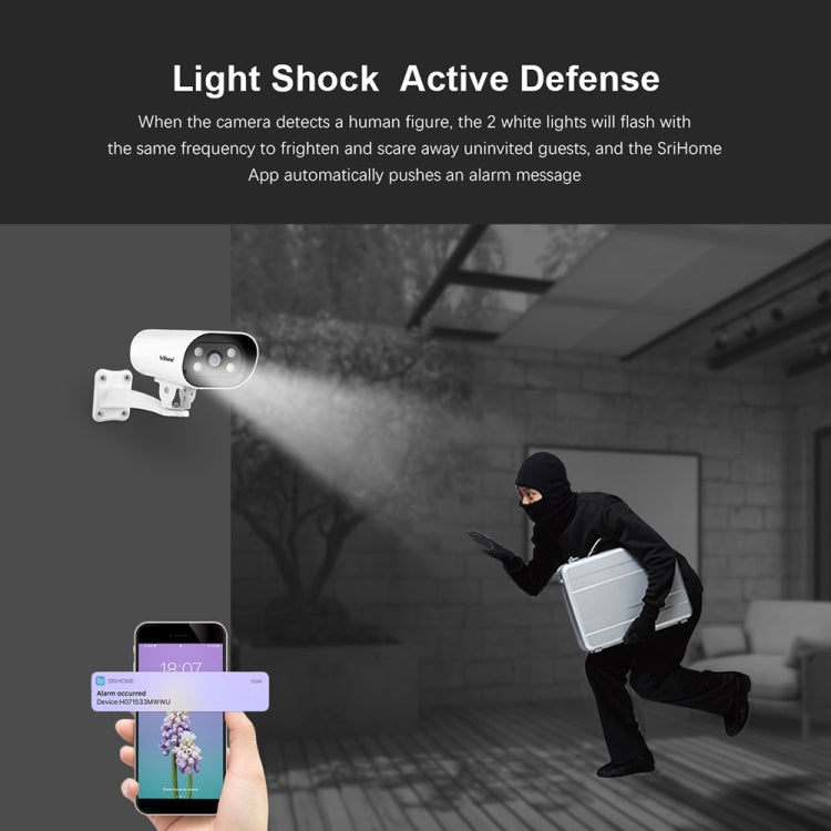 SriHome SH037B 4MP Full Color Night Vision IP66 Waterproof Bullet Camera, POE Version, UK Plug - Security by SriHome | Online Shopping UK | buy2fix