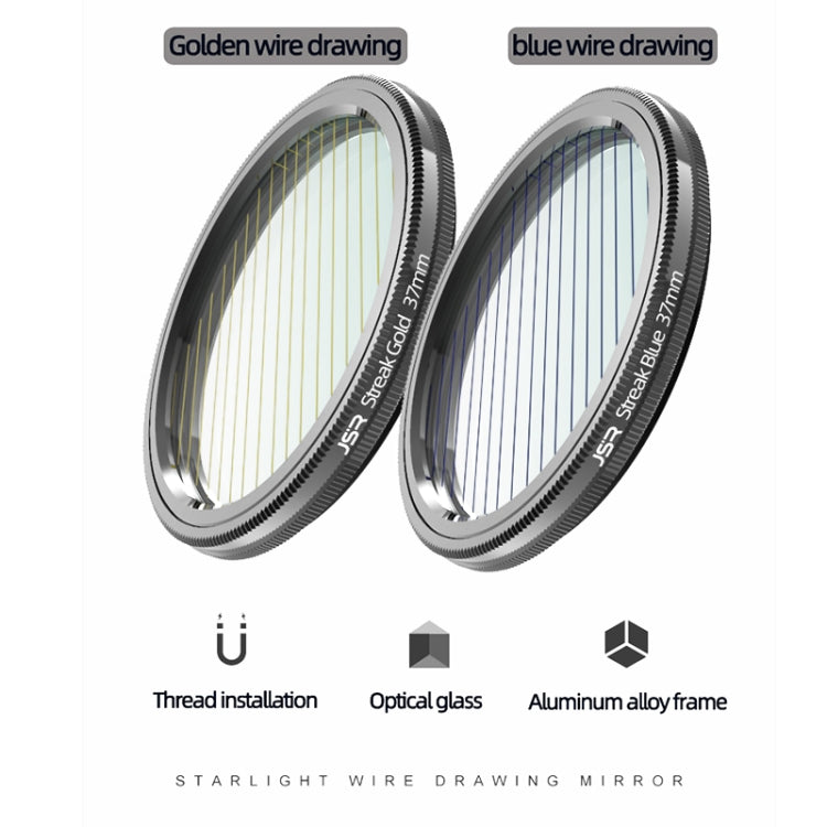 JSR Starlight Drawing Camera Lens Filter, Size:37mm(Streak Gold) - Camera Accessories by JSR | Online Shopping UK | buy2fix