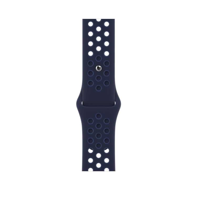 Sport Silicone Watch Band For Apple Watch Ultra 49mm / Series 8&7 45mm / SE 2&6&SE&5&4 44mm / 3&2&1 42mm(Midnight Navy/Mystic Navy) - Smart Wear by buy2fix | Online Shopping UK | buy2fix