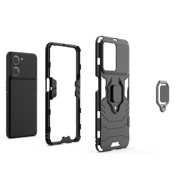For OPPO K10 Magnetic Ring Holder PC + TPU Phone Case(Black) - OPPO Cases by buy2fix | Online Shopping UK | buy2fix