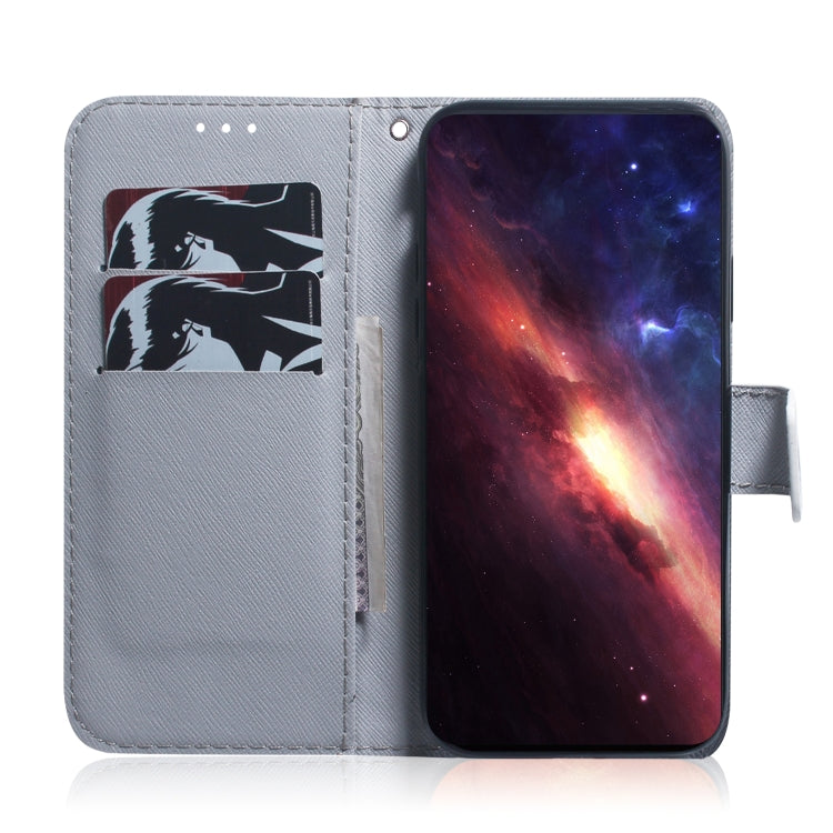 For Honor X7 Coloured Drawing Leather Phone Case(White Wolf) - Honor Cases by buy2fix | Online Shopping UK | buy2fix