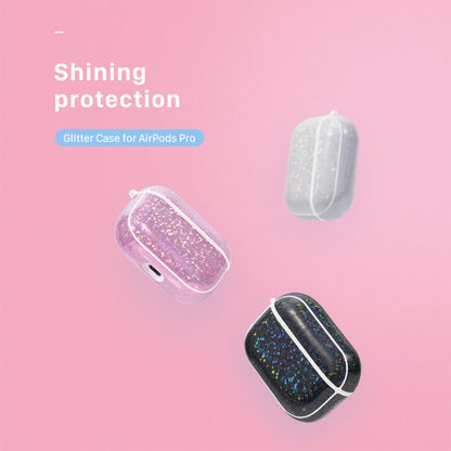 NIILLKIN Anti-fall PU + TPU Shining Protection Glitter Case for AirPods Pro(White) - For AirPods Pro by NILLKIN | Online Shopping UK | buy2fix