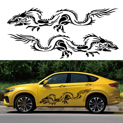 2 PCS/Set D-418 Dragon Totem Tribe Pattern Car Modified Decorative Sticker(Blue) - In Car by buy2fix | Online Shopping UK | buy2fix